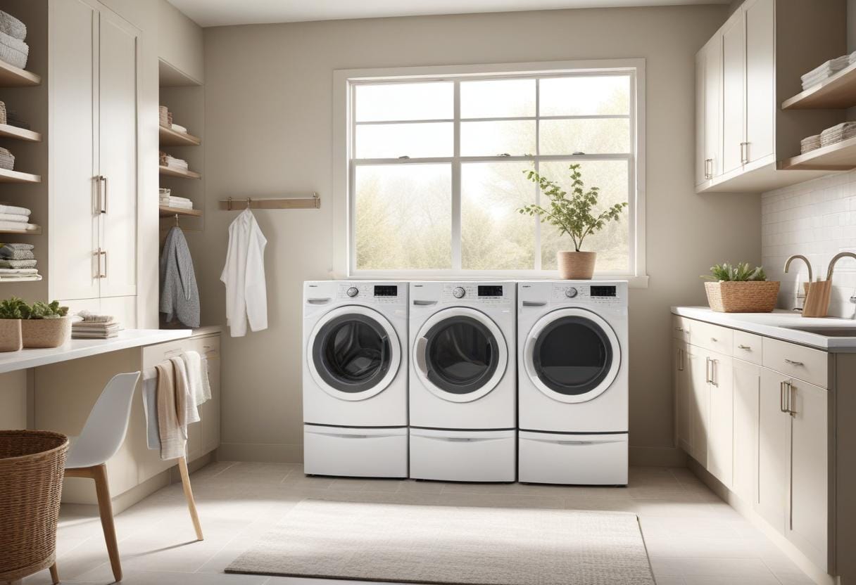 Hitta den perfekta tvättmaskinen med torktumlare! illustration